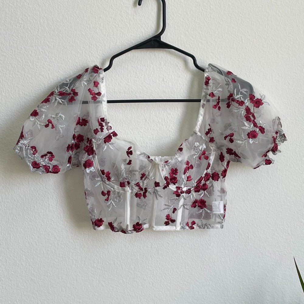 SHEIN floral underwire bralette